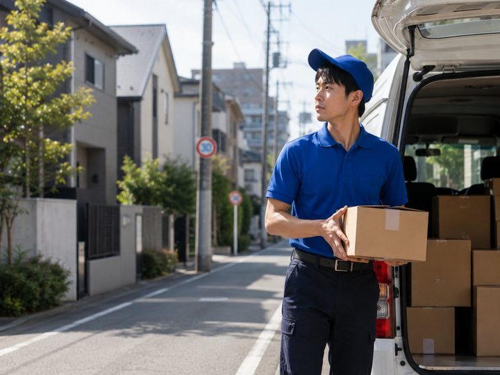 午後の配達に向かう配達スタッフ