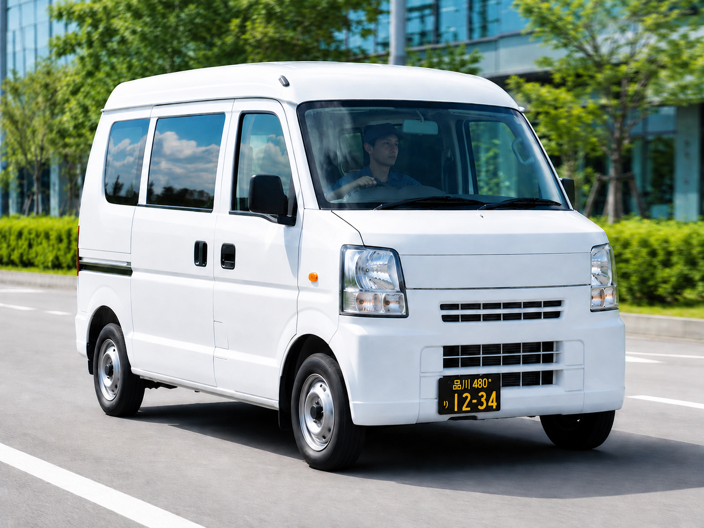 配送中の軽貨物車